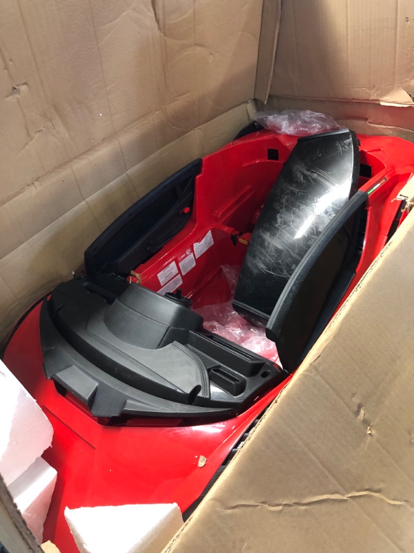 Photo 2 of ***PARTS ONLY*** Kidzone Kids Electric Ride On 12V Licensed Lamborghini Sian Roadster Battery Powered Sports Car Toy with 2 Speeds, Parent Control, Sound System, LED Headlights & Hydraulic Doors - Red
