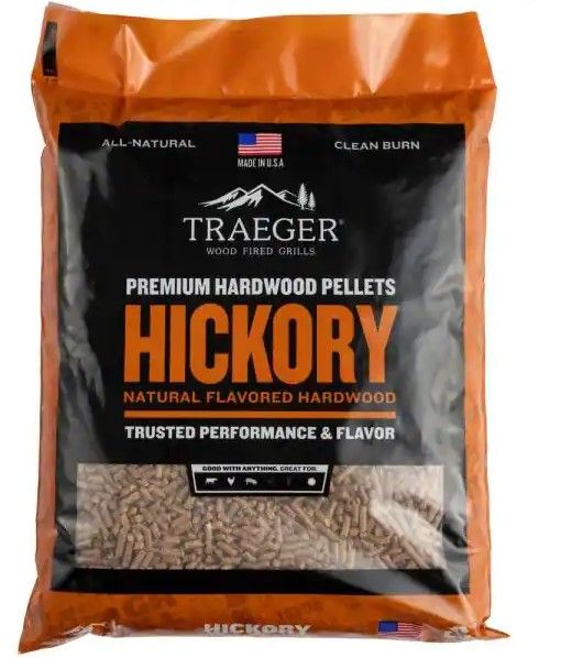 Photo 1 of *EXPIRED 04/2022* PACK OF TWO- Traeger Hickory All-Natural Wood Grilling Pellets (20 lb. Bag)