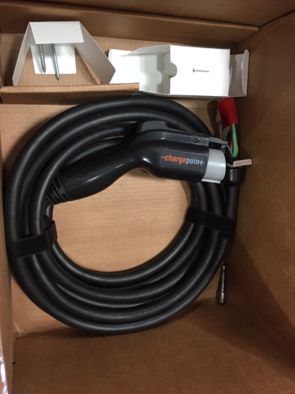 Photo 1 of **PARTS ONLY** ChargePoint Home Flex Electric Vehicle (EV) Charger, 16 to 50 Amp, 240V, Level 2 WiFi Enabled EVSE, UL Listed, ENERGY STAR, NEMA 14-50 Plug or Hardwired, Indoor / Outdoor, 23-foot cable , Black
