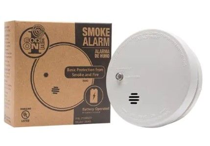 Photo 1 of Kidde
Code One Smoke Detector, Battery Powered with Ionization Sensor, Smoke Alarm 9 pack