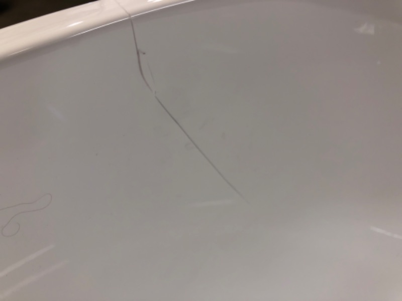 Photo 6 of (CRACKED) AKDY 59 in. Fiberglass Double Ended Flatbottom Non-Whirlpool Bathtub in Glossy Black