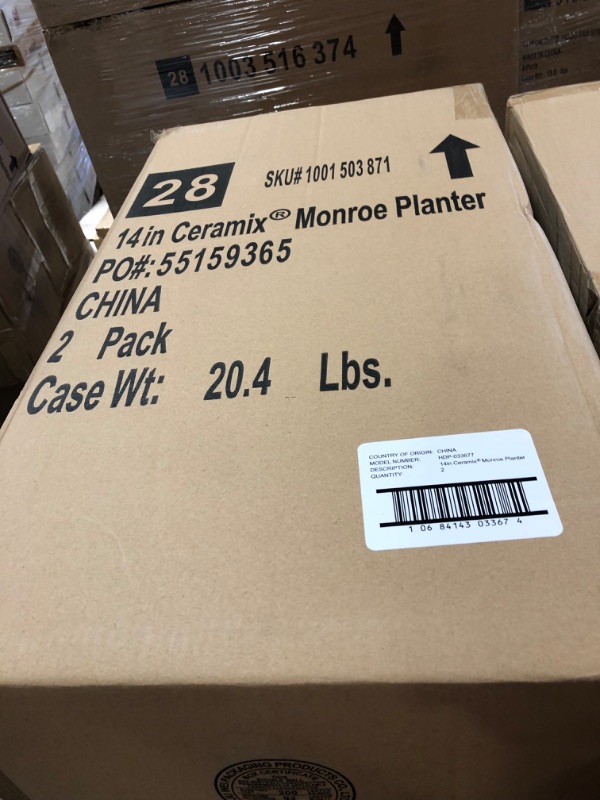 Photo 2 of 14" Ceramix Monroe Planter 2 Pack
