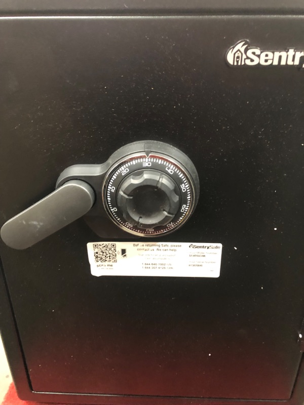 Photo 5 of (DO NOT TURN DIAL=MISSING COMBO) SentrySafe SFW205CWB Fireproof Waterproof Safe with Dial Combination, 2.05 Cubic Feet, Black
