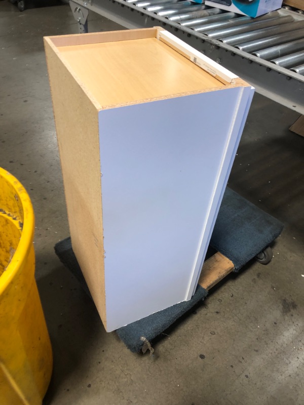 Photo 1 of (SCRATCH DAMAGES) Hampton Bay Hampton Satin White Raised Panel Stock Assembled Wall Kitchen Cabinet (15 in. x 30 in. x 12 in.)