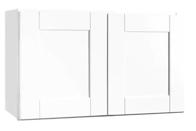 Photo 1 of (DAMAGED CORNERS/EDGES)
Hampton Bay Shaker Satin White Stock Assembled Wall Bridge Kitchen Cabinet (30 in. x 18 in. x 12 in.)