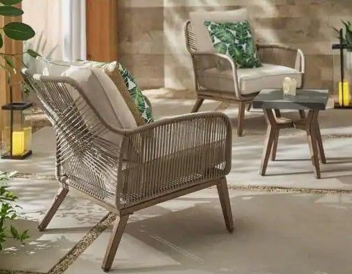 Photo 1 of (TORN WICKER)
Hampton Bay Haymont 3-Piece Steel Wicker Outdoor Patio Conversion Seating Set with Beige Cushions