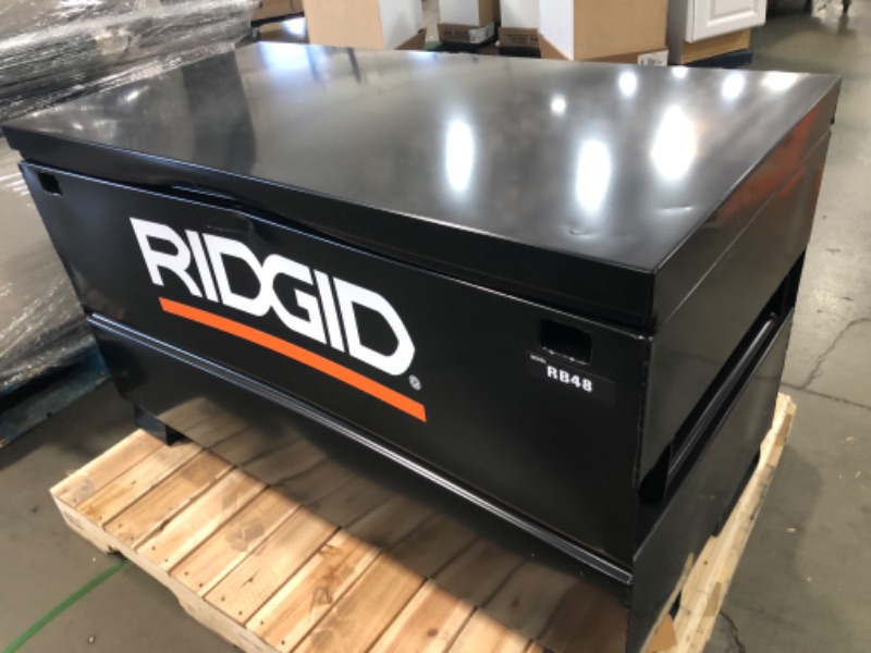 Photo 8 of (MULTIPLE DENTS; FRONT PANEL/LID DENTED; SCRATCHED)
RIDGID 48 in. W x 24 in. D x 28.5 in. H Universal Storage Chest