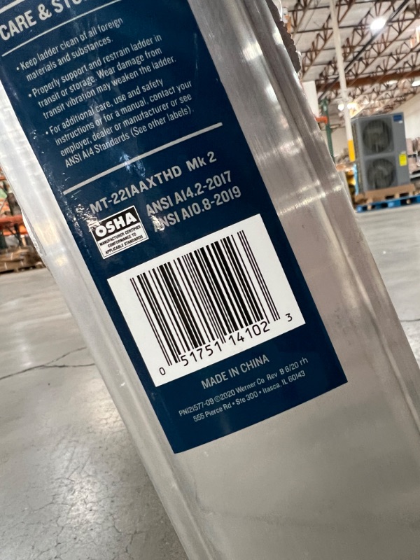 Photo 6 of ***PARTS ONLY*** 22 ft. Reach Aluminum 5-in-1 Multi-Position Pro Ladder with Powerlite Rails 375 lbs. Load Capacity Type IAA Duty
