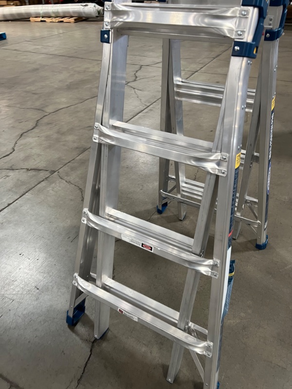 Photo 2 of ***PARTS ONLY*** 22 ft. Reach Aluminum 5-in-1 Multi-Position Pro Ladder with Powerlite Rails 375 lbs. Load Capacity Type IAA Duty
