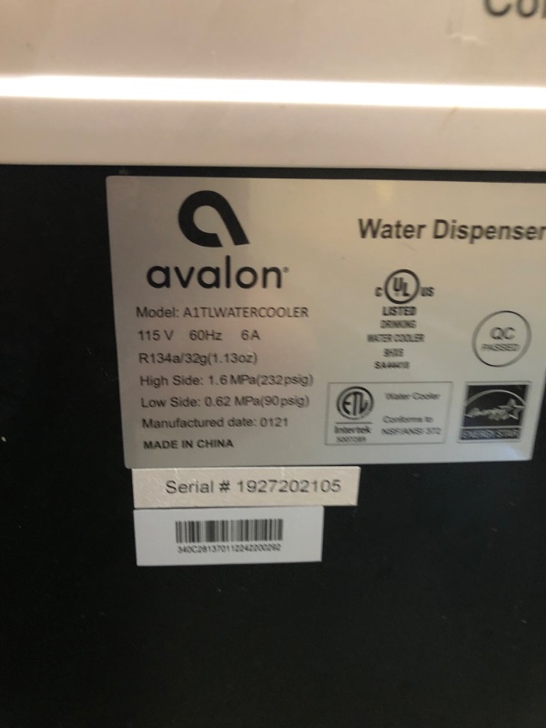Photo 3 of (DOES NOT INCLUDE WATER) Avalon A1WATERCOOLER A1 Top Loading Cooler Dispenser