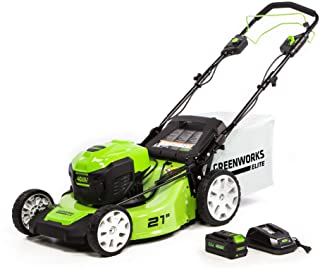 Photo 1 of Greenworks 40V 21-Inch Brushless Self-Propelled Mower 6AH Battery and Charger Included, M-210-SP
