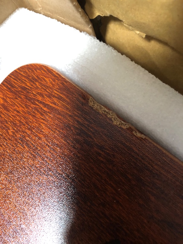 Photo 1 of (DAMAGED TABLE; BENT METAL) FLEXISPOT EG1 Essential Standing Desk 55 x 28 Inches Height Adjustable Desk Electric Sit Stand Up Desk with Splice Board Home Office Desks 55 x 28 Inches Vici (Gray Frame + Mahogany Top)

