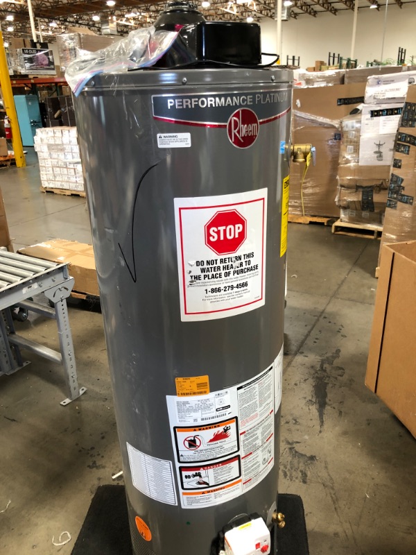 Photo 4 of Rheem Performance Platinum 40 Gal. Tall 12-Year 38,000 BTU Ultra Low NOx (ULN) Natural Gas Power Damper Tank Water Heater