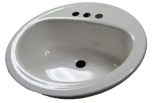 Photo 1 of (Cosmetic Damages) 19" Round Bootz Industries Laurel Round Drop-In Bathroom Sink in White