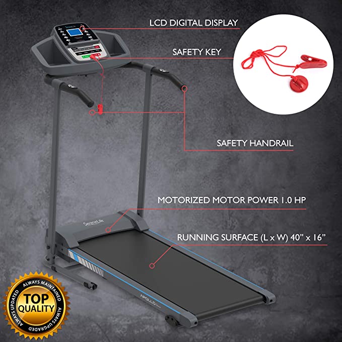 Photo 1 of (BENTED INSERTED END) SereneLife Smart Electric Folding Treadmill
