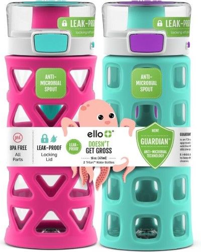 Photo 1 of 16oz 2pk Plastic Dash Water Bottles - Ello

