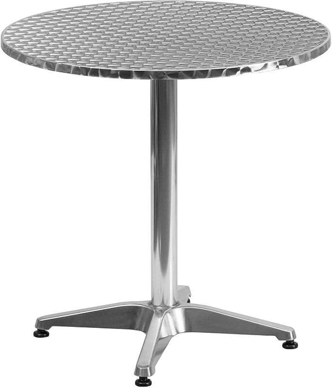 Photo 1 of *ONLY TABLE TOP**- Flash Furniture 27.5'' Round Aluminum Indoor-Outdoor Table with Base
