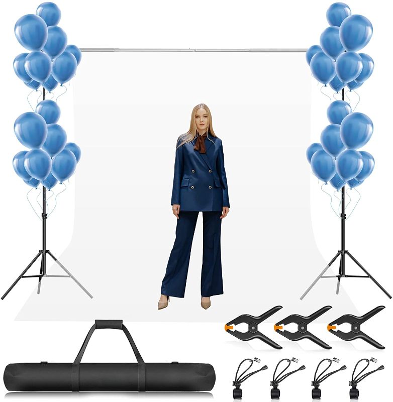 Photo 1 of GLOSHOOTING Backdrop Stand for Photoshoot, 8.5 x 10 ft Heavy Duty Back Drop Adjustable Stands,