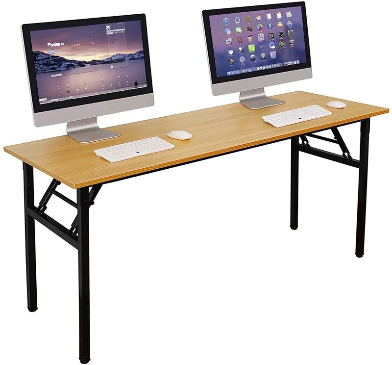 Photo 1 of Need Computer Desk Office Desk 62 inches Folding Table with BIFMA Certification Computer Table Workstation  Teak AC5BB-157
