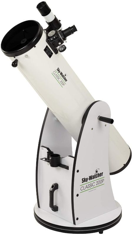 Photo 1 of **INCOMPLETE BOX 2 OF 2**- Sky Watcher Classic 200 Dobsonian 8-inch Aperature Telescope – Solid-Tube – Simple, Traditional Design – Easy to Use, Perfect for Beginners, White (S11610)
