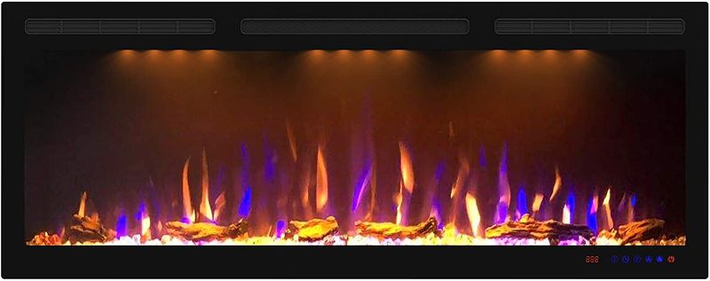 Photo 1 of Mystflame Electric Fireplace, 45 inches Fireplace Recessed, Recessed Fireplaces Insert with Overheating Protection, Adjustable Realistic Flame, and Remote Control & Touch Screen
