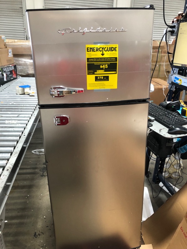 Photo 5 of **PARTS ONLY**
Frigidaire EFR751, 2 Door Apartment Size Refrigerator with Freezer, 7.2 cu ft, Platinum Series, Stainless Steel, 7.5
