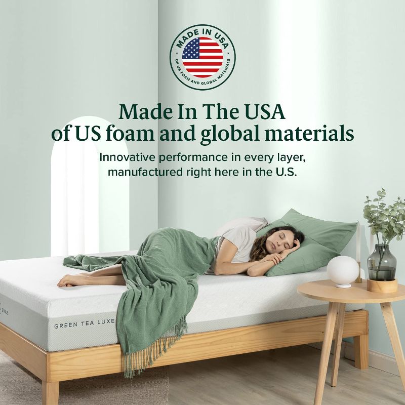 Photo 1 of ZINUS 12 Inch Green Tea Luxe Memory Foam Mattress / Pressure Relieving / CertiPUR-US Certified / Bed-in-a-Box / All-New / Made in USA, Queen