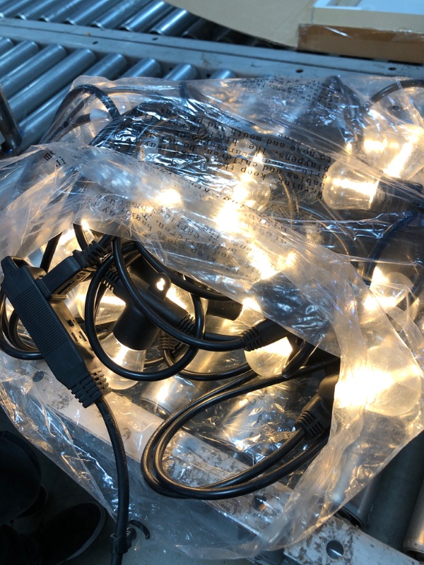 Photo 2 of Enbrighten 48 Ft. Black Bistro Integrated LED String Light