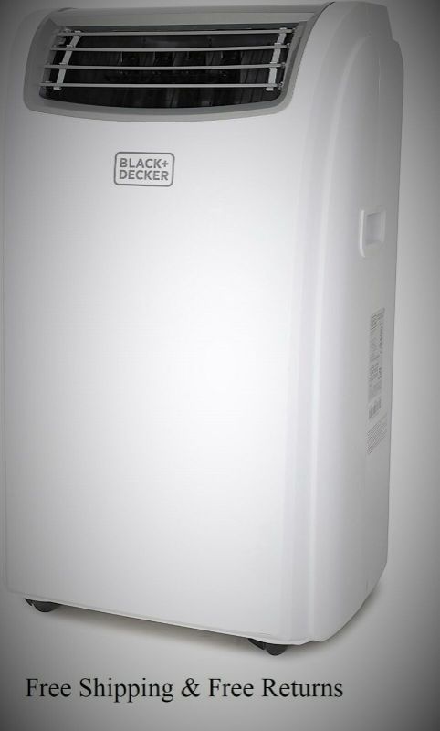 Photo 1 of BLACK+DECKER 8,000 BTU DOE (14,000 BTU ASHRAE) Portable Air Conditioner with Remote Control, White