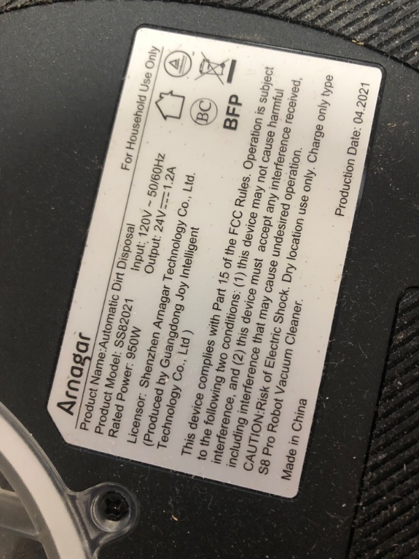 Photo 6 of Robot Vacuum, Arnagar 2022 Newest Robot Vacuum and Mop Combo, Strong Suction, 220 Mins Runtime, Compatible with Alexa, Ideal for Pet Hair (S8-pro)
