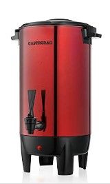 Photo 1 of (DOES NOT FUNCTION)Gastrorag 30 Cup Commercial Coffee Urn, Frozen Red
