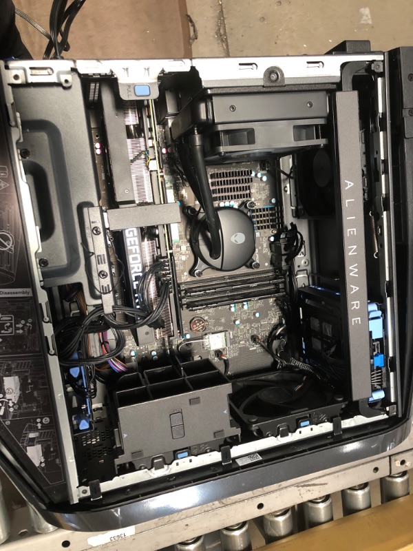 Photo 18 of ***SEE NOTE*** NEEDS CPU/RAM TO FUNCTION PROPERLY*** Alienware Aurora R13 Gaming Desktop - Intel Core i9 12900KF, 32GB DDR5 RAM, 1TB SSD, Nvidia GeForce RTX 3070Ti, Killer Wi-Fi 6E, Clear Panel, Liquid Cooling, Windows 11 Pro - Dark Side of The Moon
