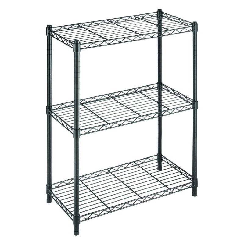 Photo 1 of ***PARTS ONLY*** HDX Black 3-Tier Metal Wire Shelving Unit (24 in. W X 30 in. H X 14 in. D)
