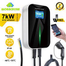 Photo 1 of **PARTS ONLY**
EV Charger APP Wifi Control 32A EVSE Wallbox Electric Vehicle Charging Station with Type 2 6M Cable 7.2KW 1 Phase IEC 62196-2
