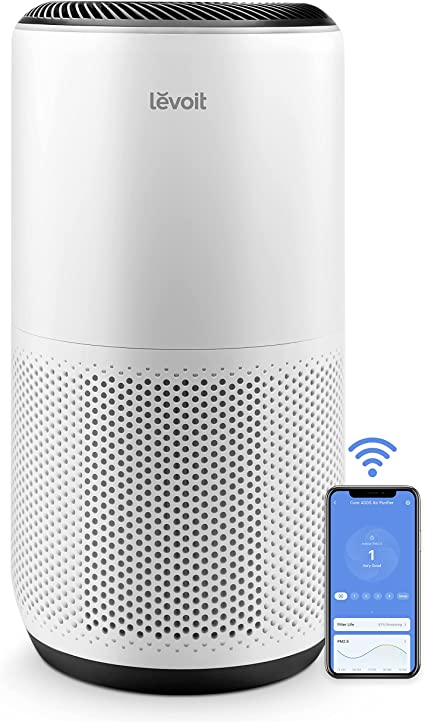 Photo 1 of LEVOIT Air Purifiers for Home Large Room, Smart WiFi and PM2.5 Monitor H13 True HEPA Filter Removes Up to 99.97% of Particles, Pet Allergies, Smoke, Dust, Auto Mode, Alexa Control, White
