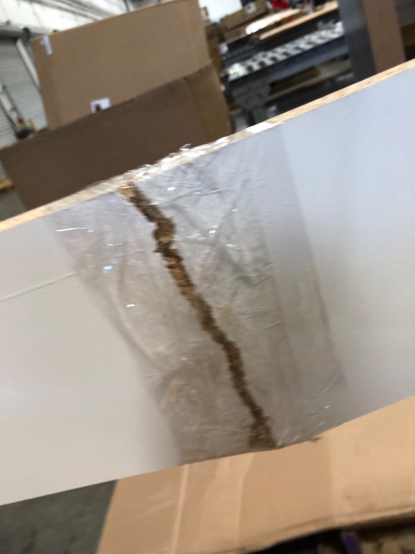 Photo 1 of **DAMAGE TO BACK OF VANITY, SEE PHOTO**
Glacier Bay Woodbrook 37 in. W Bathroom Vanity in White Washed Oak with Cultured Marble Vanity Top in White with White Sink
