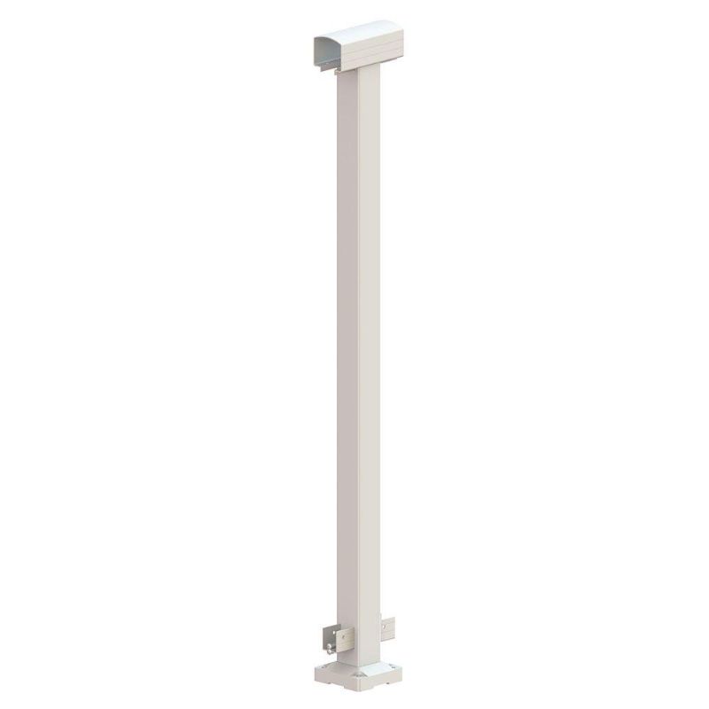 Photo 1 of *5 MID POST*
Peak Aluminum Railing 2 in. X 42 in. White Aluminum Deck Railing Mid Post
