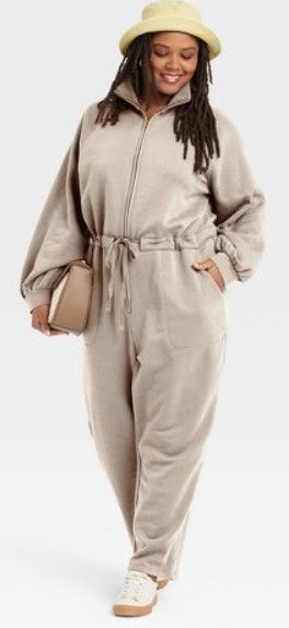 Photo 1 of (STOCK PHOTO INACCURATELY REFLECTS ACTUAL PRODUCT)
Women's Universal Thread Cream Sweat Jumpsuit XS