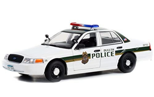 Photo 1 of 2006 Crown Victoria Police Interceptor White & Green Duluth Police (Minnesota) Fargo (2014-2020) TV Series 1/24 Diecast Model by Greenlight 84153
