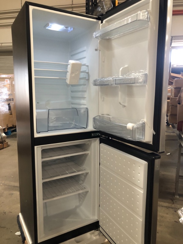 Photo 12 of Galanz 7.4 cu. ft. Bottom Freezer Refrigerator Dual Door in Stainless Steel