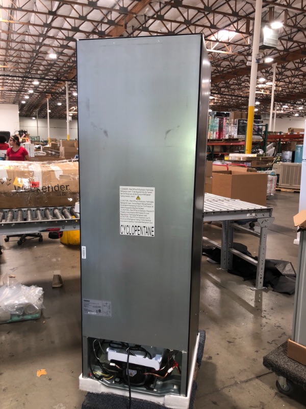 Photo 1 of Galanz 7.4 cu. ft. Bottom Freezer Refrigerator Dual Door in Stainless Steel