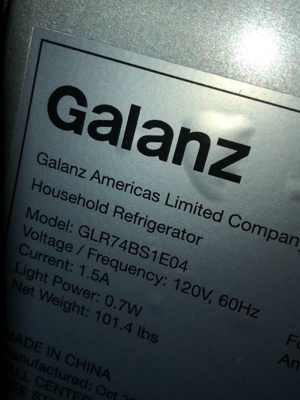 Photo 13 of Galanz 7.4 cu. ft. Bottom Freezer Refrigerator Dual Door in Stainless Steel