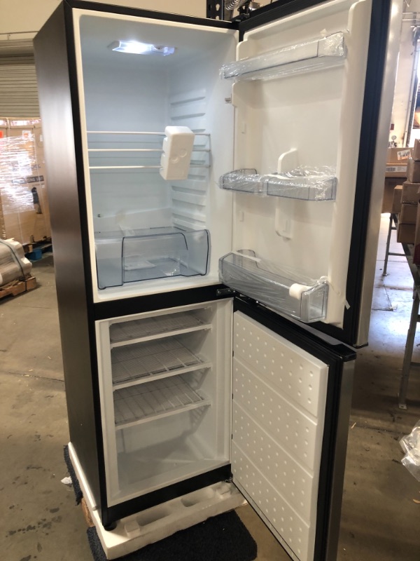 Photo 9 of Galanz 7.4 cu. ft. Bottom Freezer Refrigerator Dual Door in Stainless Steel