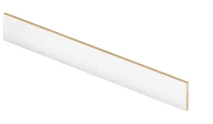 Photo 1 of 5 cases- Cap A Tread White 94 in. Length x 1/2 in. Thick x 7-3/8 in. Width Laminate Riser to be Used with Cap A Tread