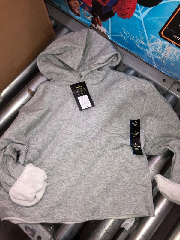 Photo 2 of Kids' Fleece Raw Edge Boxy Hoodie - art class™-large -10/12

