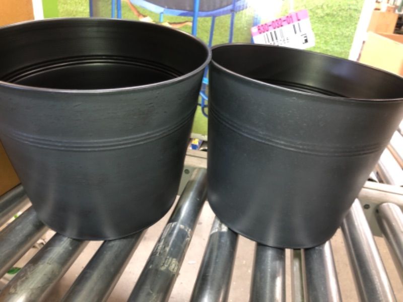 Photo 2 of 2pack -- Indoor/Outdoor Iron Planter Black - Threshold™ designed with Studio McGee
