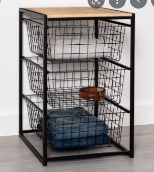 Photo 1 of BRIGHTROOM STACKABLE 3-DRAWER ORGANIZER BLACK--25"x16"x18"