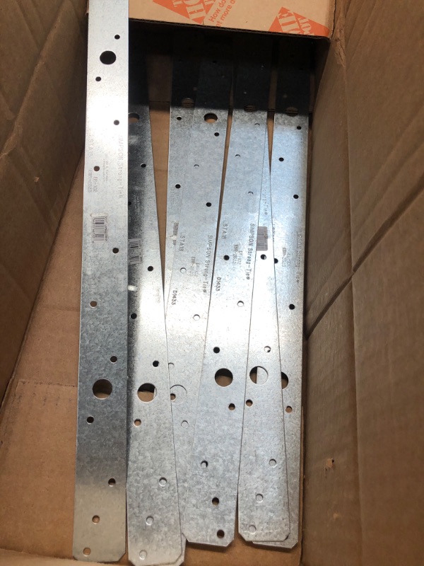 Photo 3 of 20 LUS ZMAX Galvanized Face-Mount Joist Hanger for 2x4 Nominal Lumber
7  LSTA 1-1/4 in. x 18 in. 20-Gauge Galvanized Strap Tie