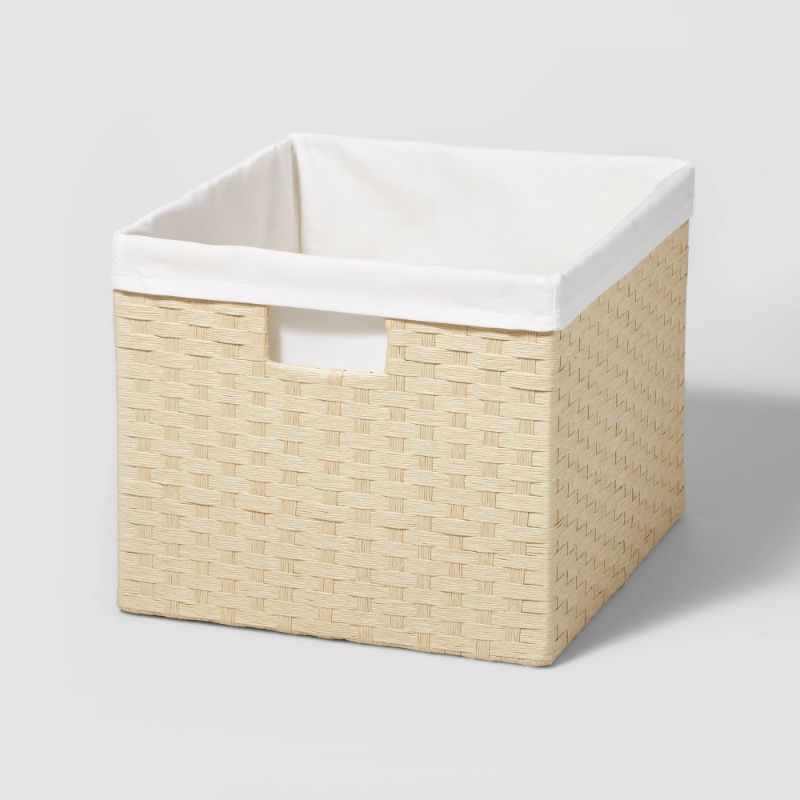 Photo 1 of Large Lined Woven Milk Crate - Brightroom™
