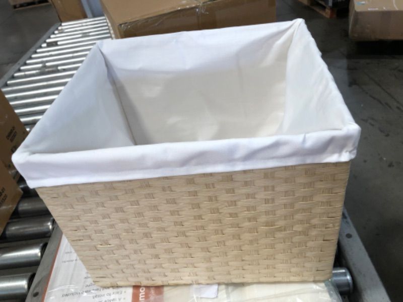 Photo 2 of Large Lined Woven Milk Crate - Brightroom™
